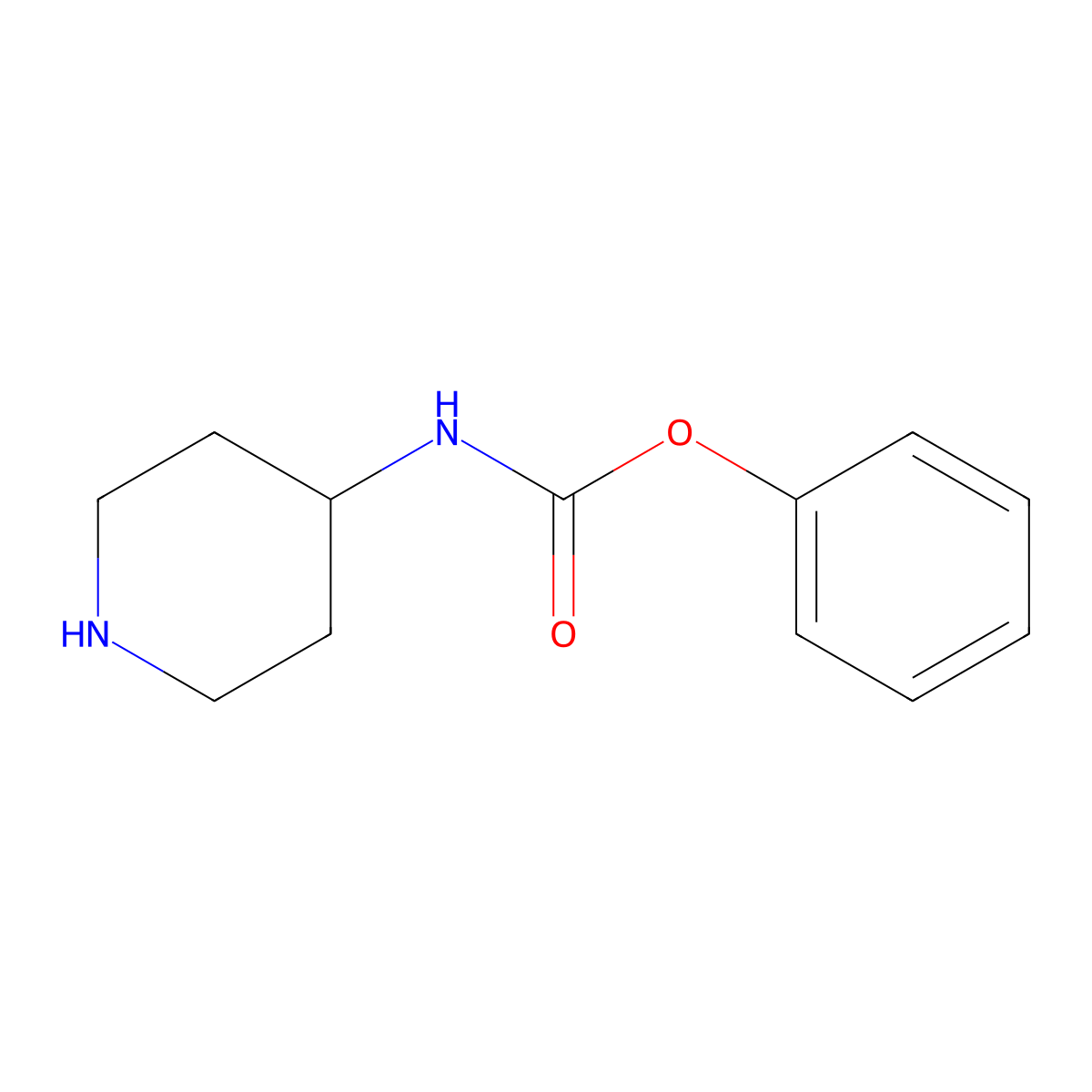 Phenyl n-(piperidin-4-yl)carbamate molecular structure, CAS 1019365-50-4