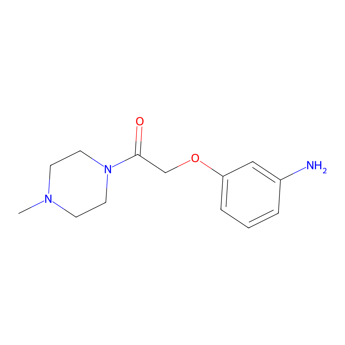 2-(3-Aminophenoxy)-1-(4-methylpiperazin-1-yl)ethan-1-one molecular structure, CAS 1019367-37-3