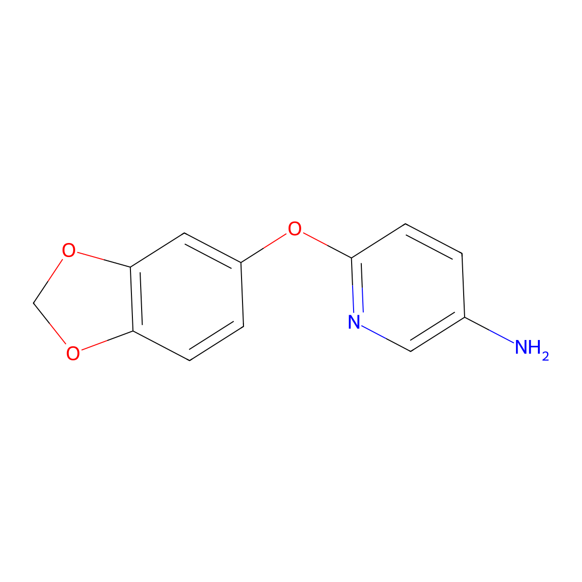 6-(Benzo[d][1,3]dioxol-5-yloxy)pyridin-3-amine molecular structure, CAS 1019368-01-4