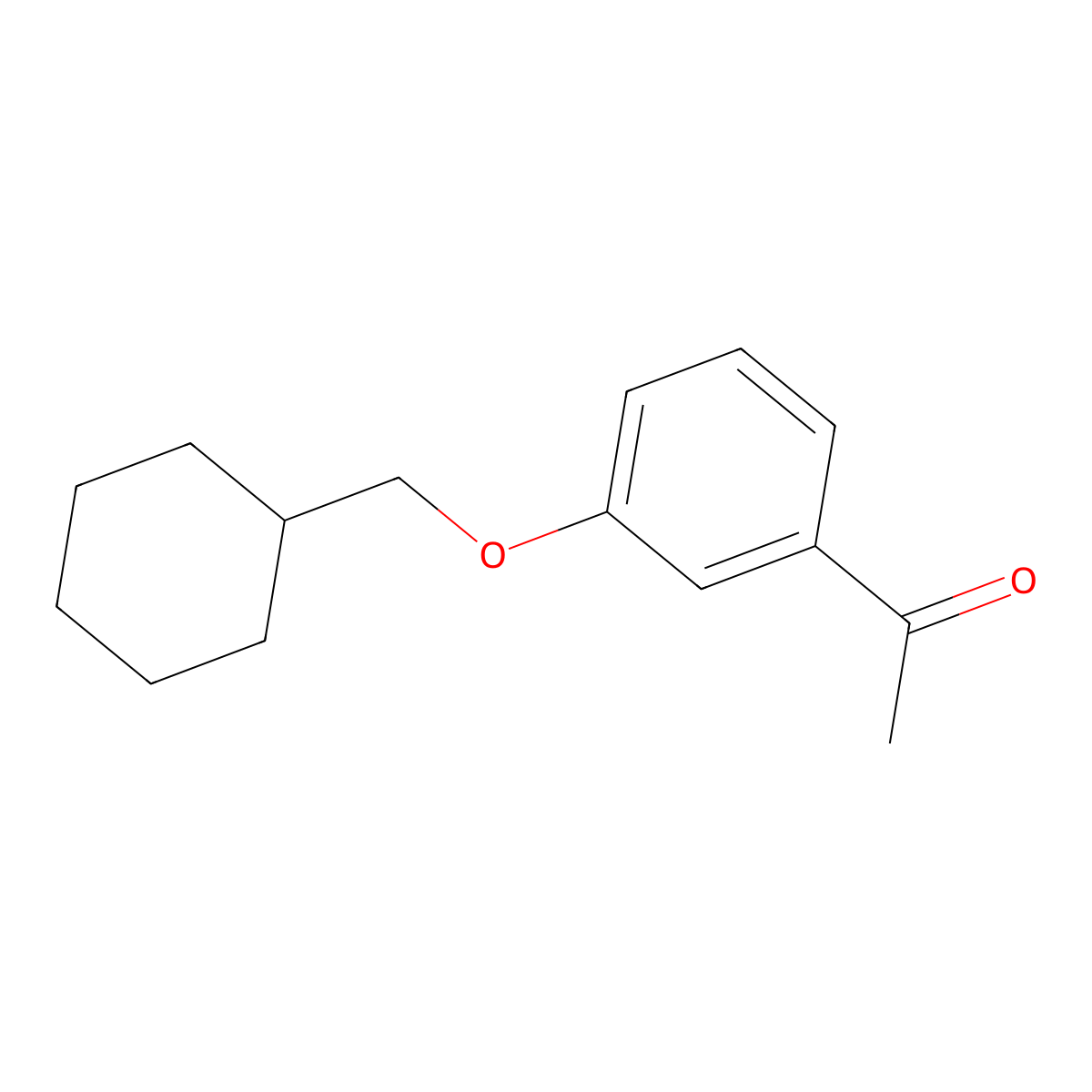 1-[3-(Cyclohexylmethoxy)phenyl]ethanone molecular structure, CAS 1019368-02-5