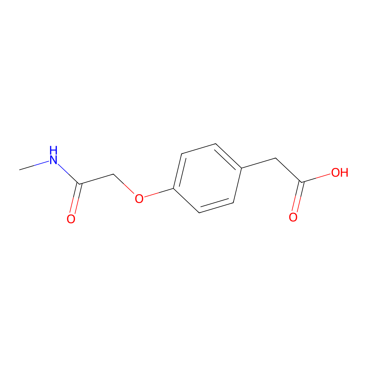 2-{4-[(Methylcarbamoyl)methoxy]phenyl}acetic acid molecular structure, CAS 1019369-12-0