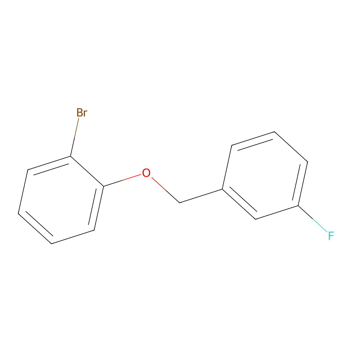 2-Bromophenyl-(3-fluorobenzyl)ether molecular structure, CAS 1019369-53-9