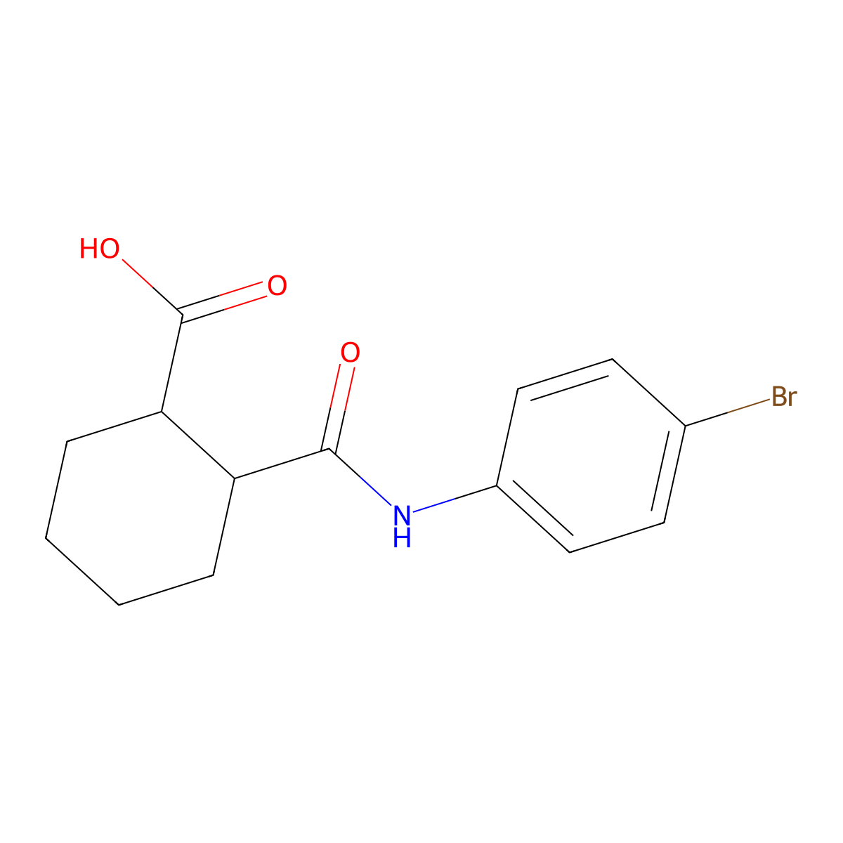 4'-Bromohexahydrophthalanilic acid molecular structure, CAS 101937-42-2