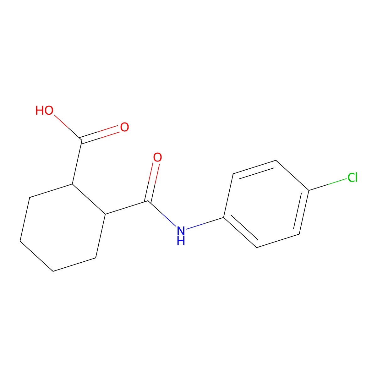 2-[(4-Chlorophenyl)carbamoyl]cyclohexane-1-carboxylic acid molecular structure, CAS 101937-67-1