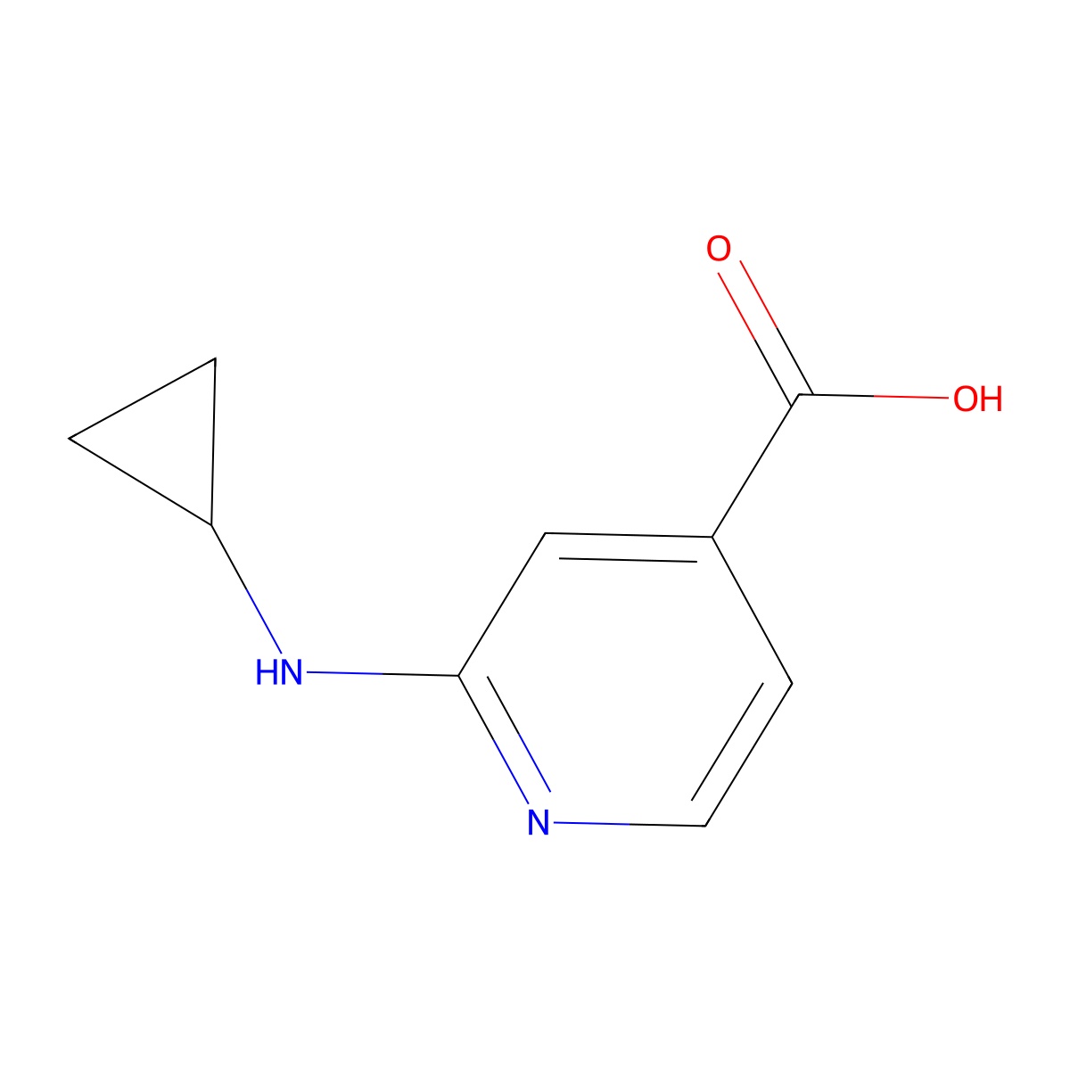 2-(Cyclopropylamino)isonicotinic acid molecular structure, CAS 1019371-44-8