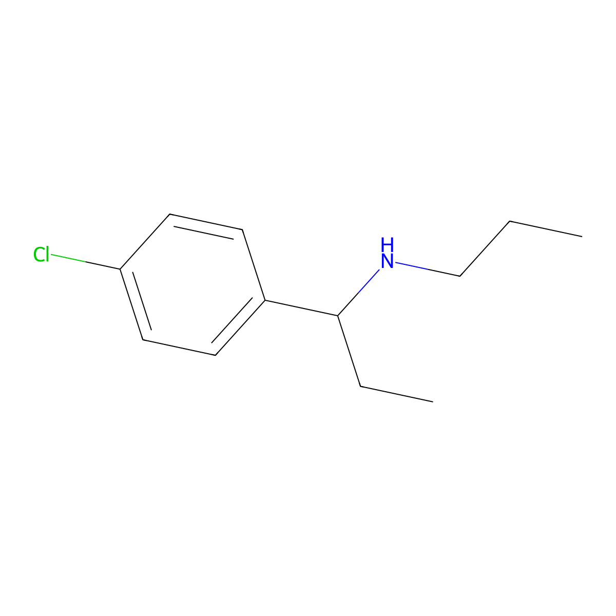 [1-(4-Chlorophenyl)propyl](propyl)amine molecular structure, CAS 1019371-52-8