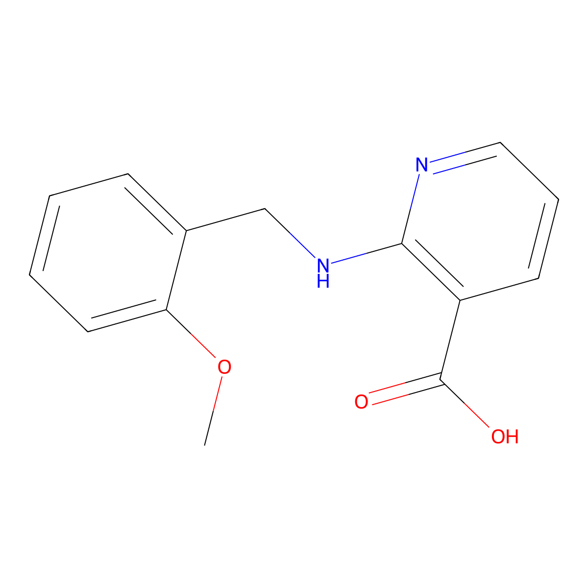 2-(2-Methoxybenzylamino)nicotinic acid molecular structure, CAS 1019372-81-6