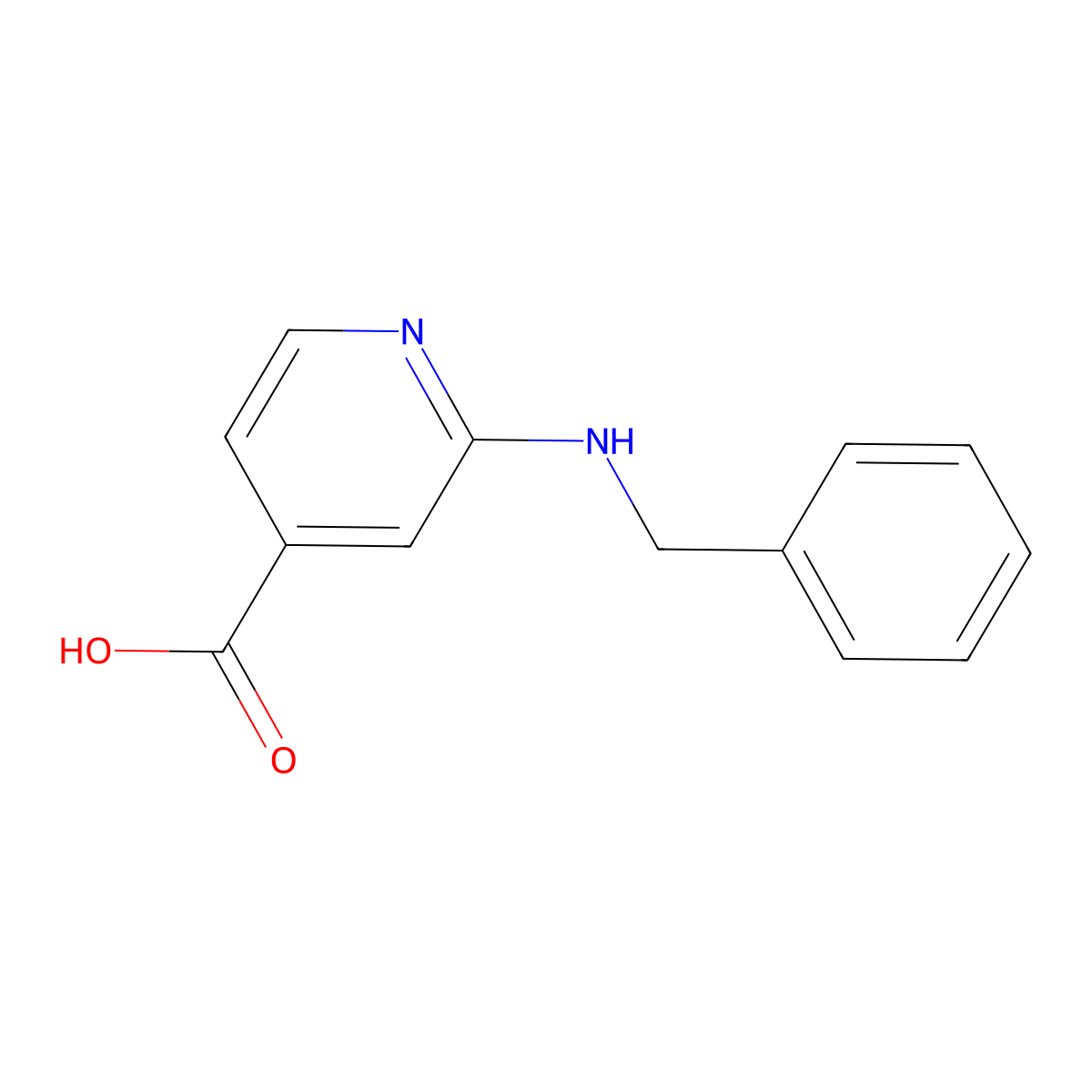 2-(Benzylamino)isonicotinic acid molecular structure, CAS 1019372-91-8