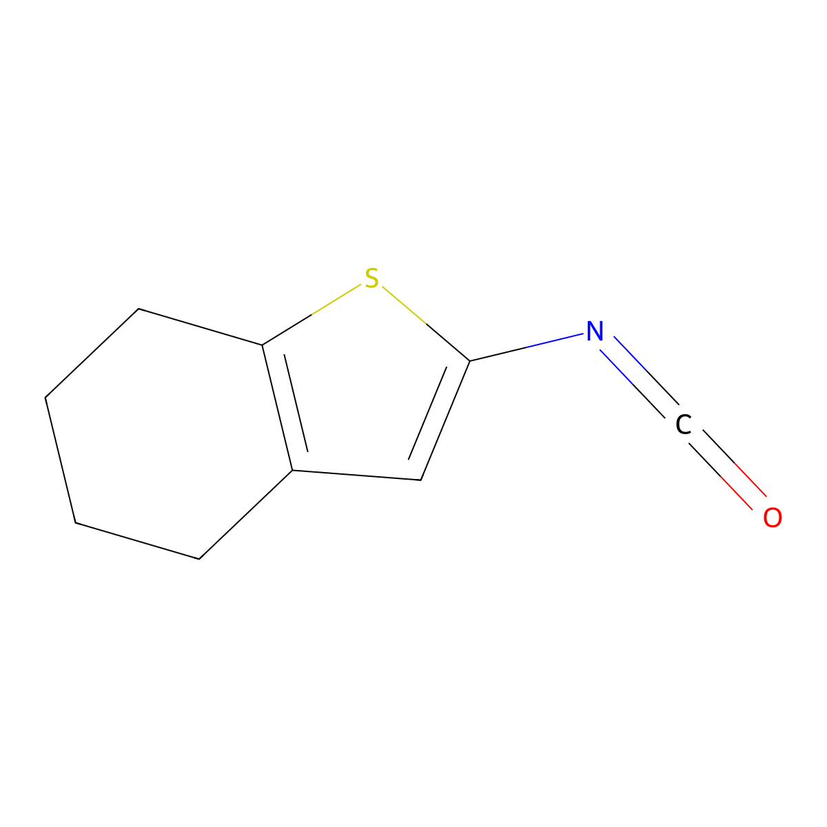 2-Isocyanato-4,5,6,7-tetrahydro-1-benzothiophene molecular structure, CAS 1019374-50-5