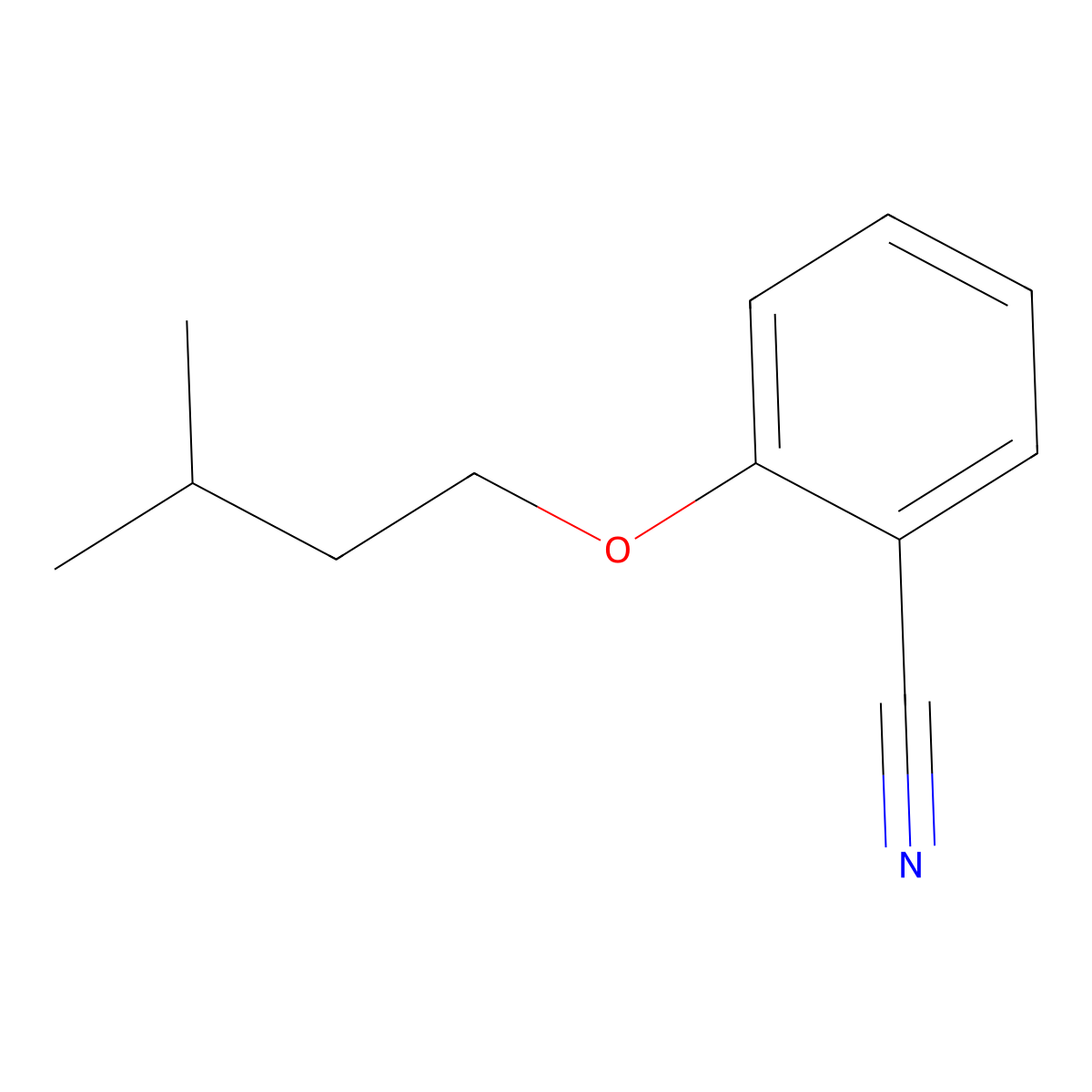 2-(Isopentyloxy)benzonitrile molecular structure, CAS 1019377-40-2