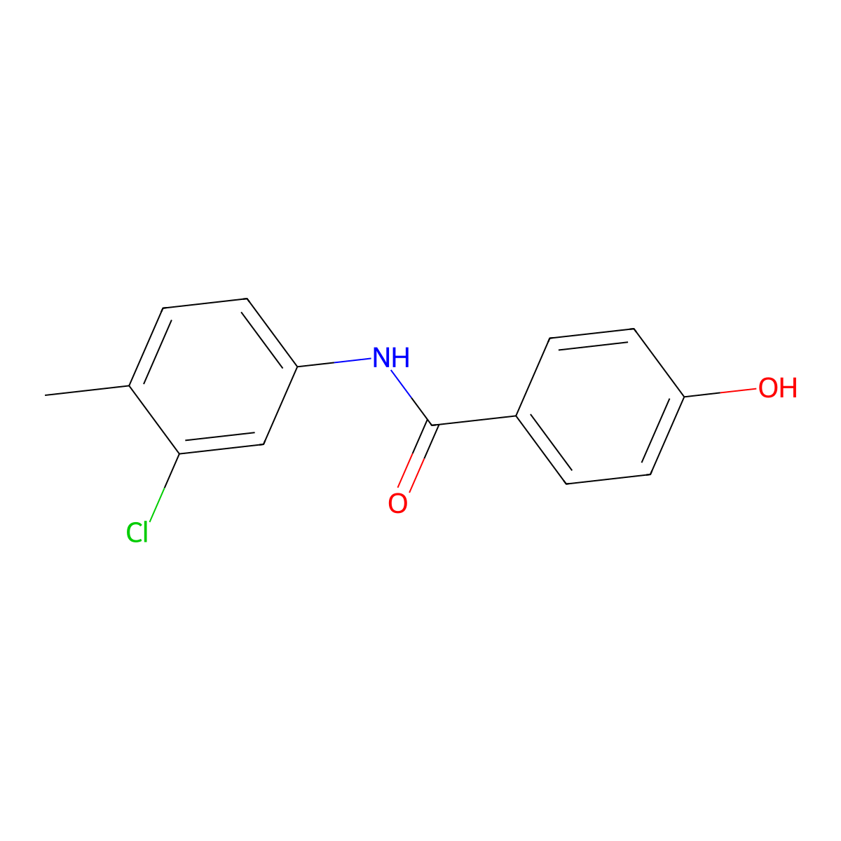 N-(3-chloro-4-methylphenyl)-4-hydroxybenzamide molecular structure, CAS 1019378-55-2