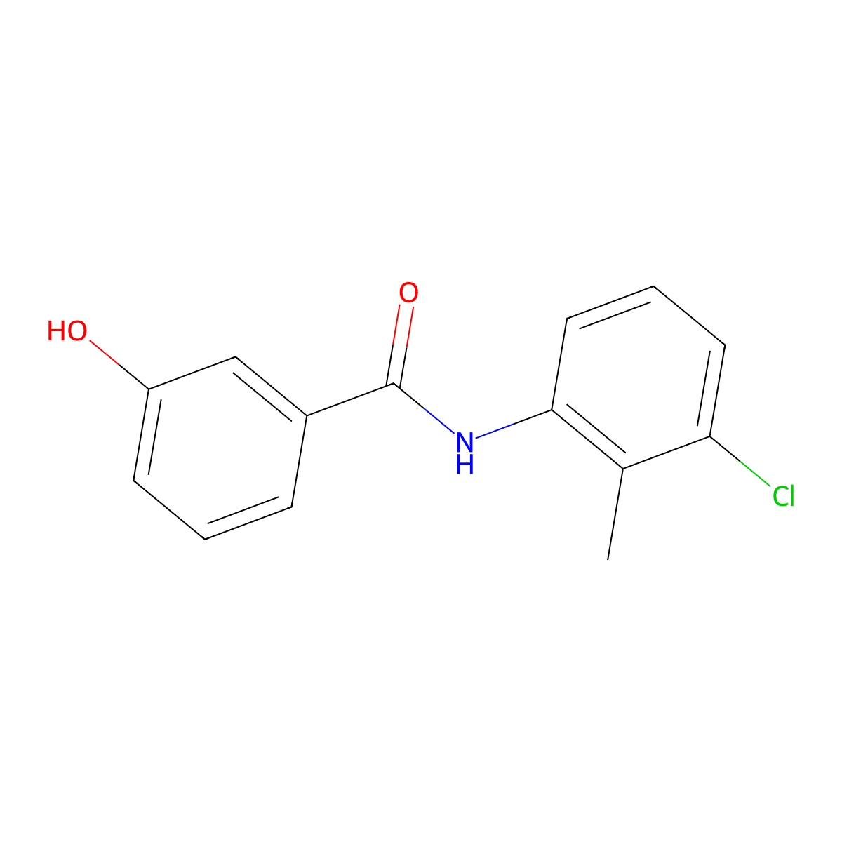 N-(3-chloro-2-methylphenyl)-3-hydroxybenzamide molecular structure, CAS 1019379-60-2