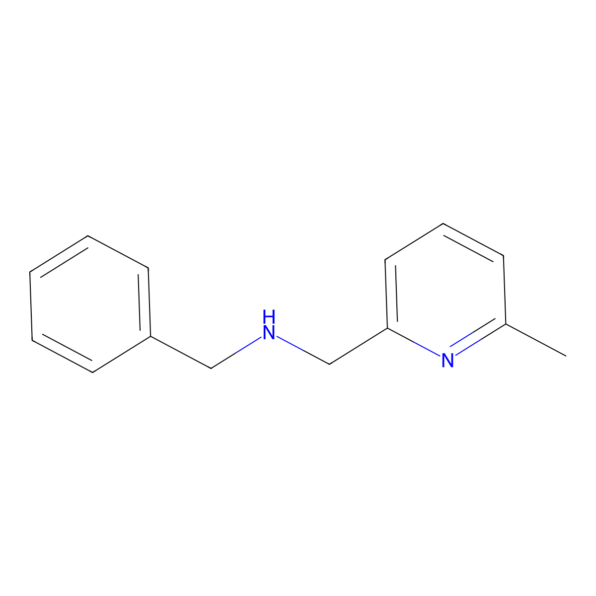 Benzyl((6-methylpyridin-2-yl)methyl)amine molecular structure, CAS 101938-10-7