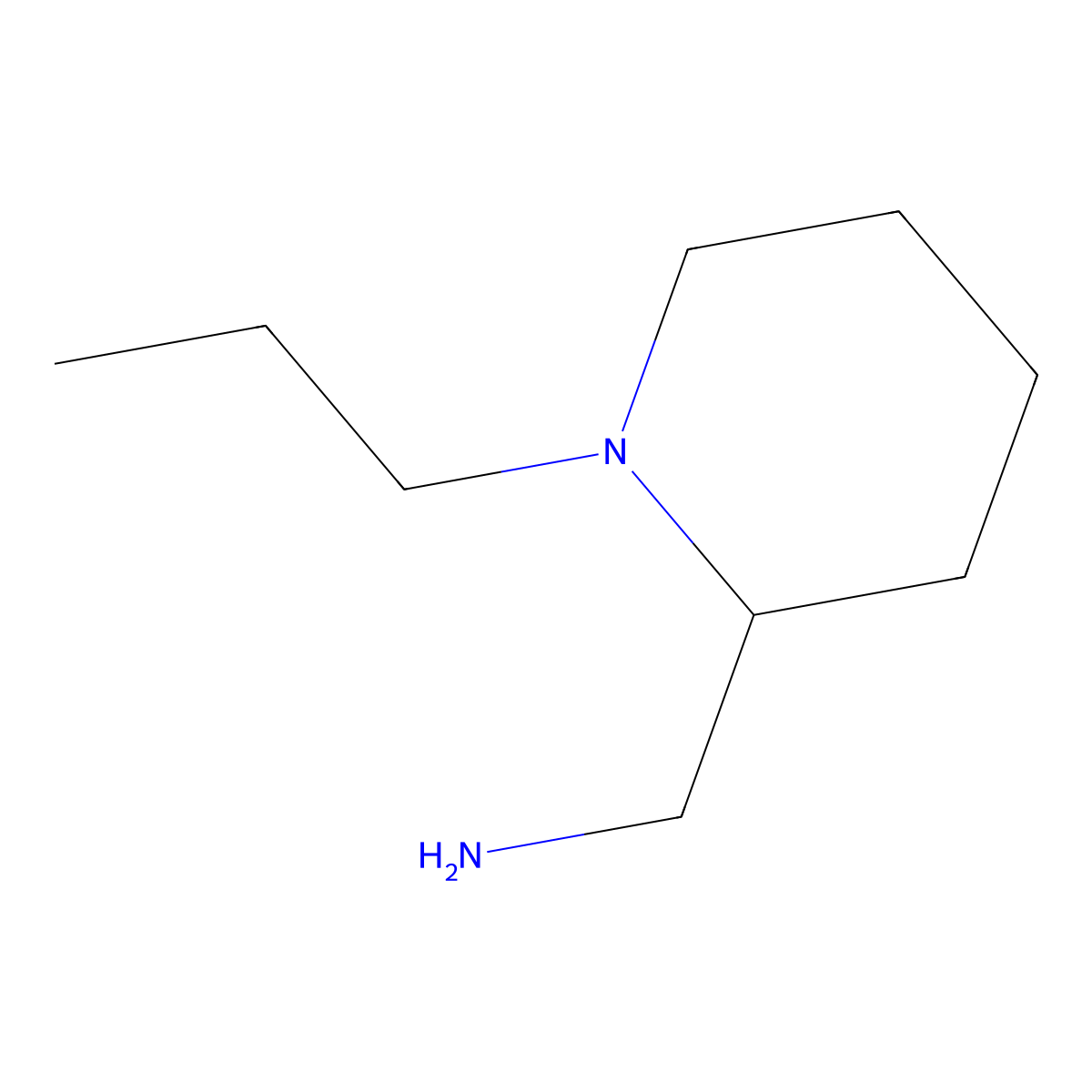(1-Propylpiperidin-2-yl)methanamine molecular structure, CAS 1019380-53-0