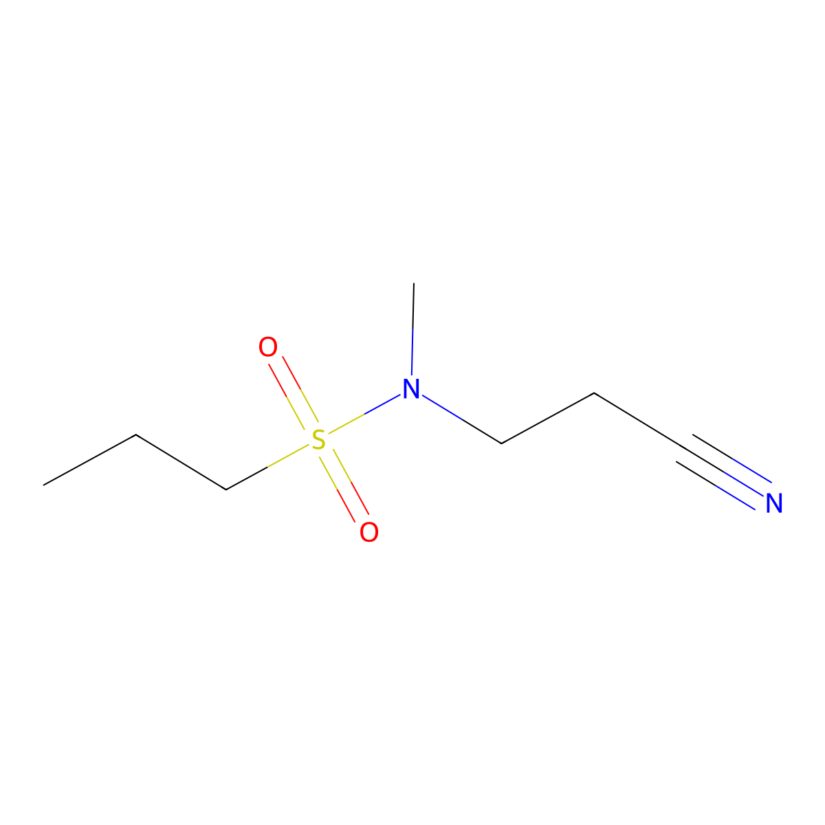 N-(2-Cyanoethyl)-N-methyl-1-propanesulfonamide molecular structure, CAS 1019382-84-3