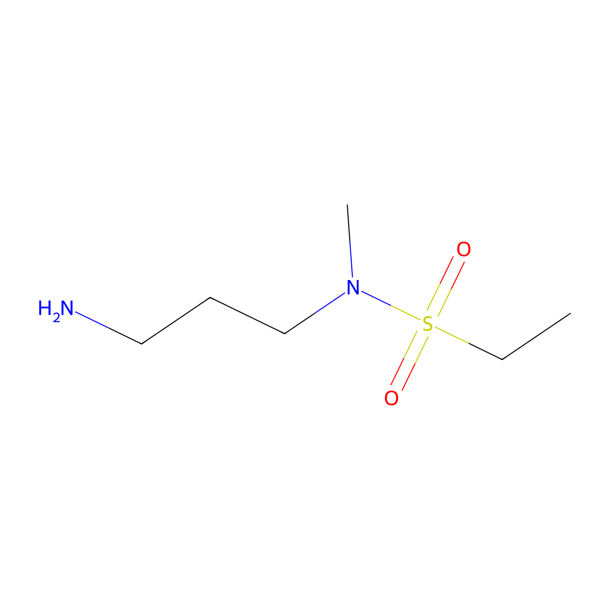 N-(3-aminopropyl)-N-methylethane-1-sulfonamide molecular structure, CAS 1019383-00-6