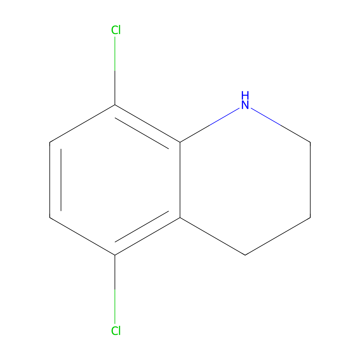 5,8-Dichloro-1,2,3,4-tetrahydroquinoline molecular structure, CAS 1019385-18-2