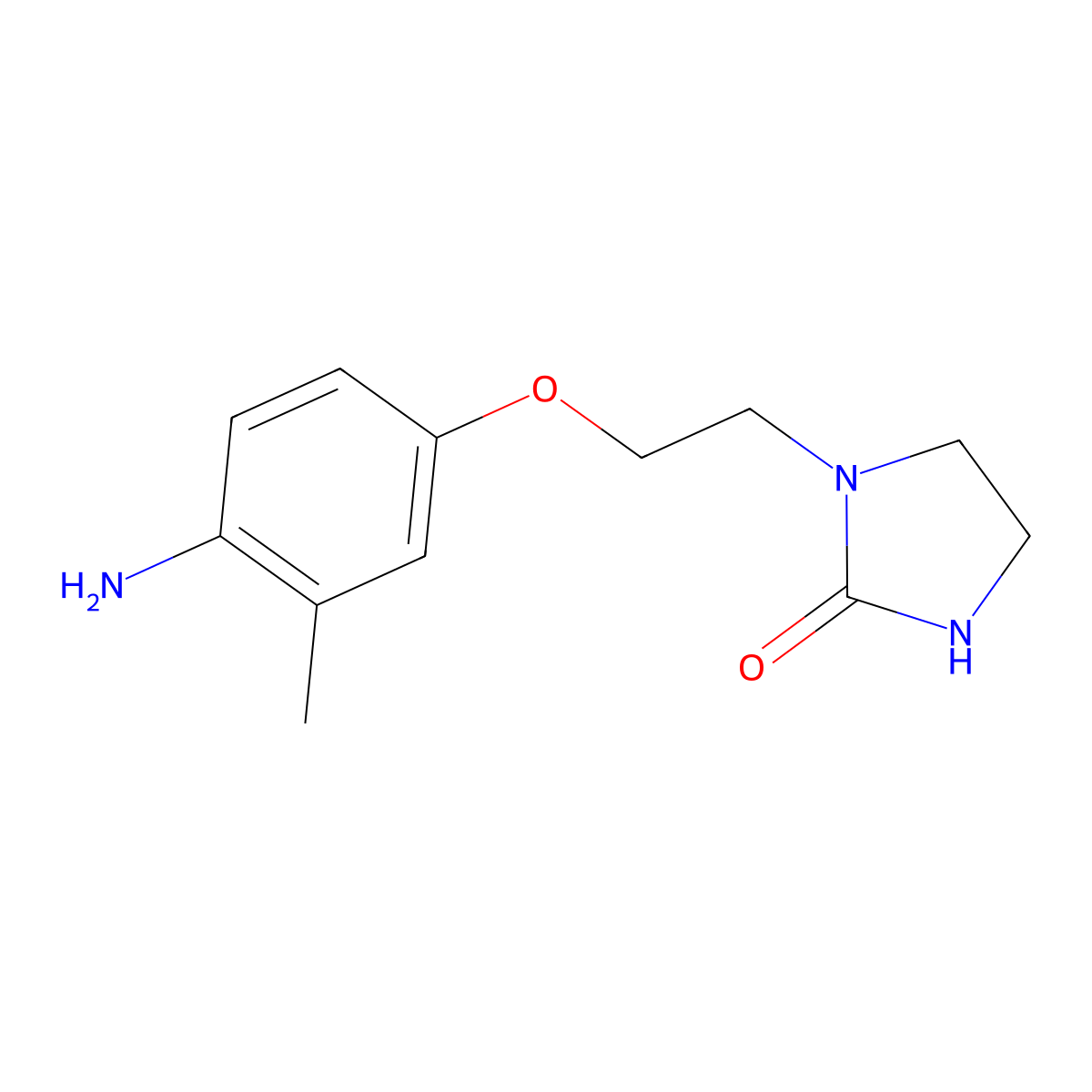 1-(2-(4-Amino-3-methylphenoxy)ethyl)imidazolidin-2-one molecular structure, CAS 1019386-58-3