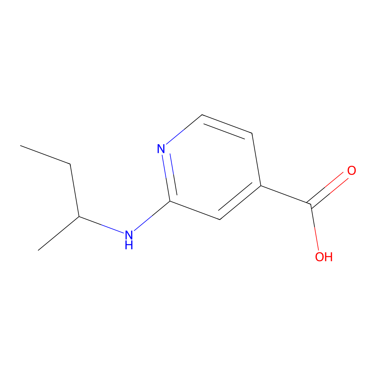 2-(Sec-butylamino)isonicotinic acid molecular structure, CAS 1019388-11-4