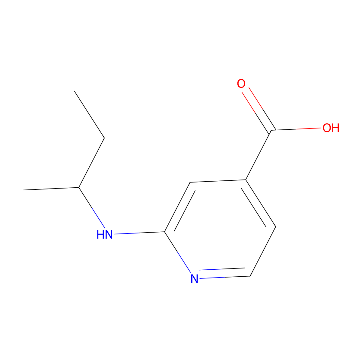 2-(Sec-butylamino)isonicotinic acid molecular structure, CAS 1019388-11-4