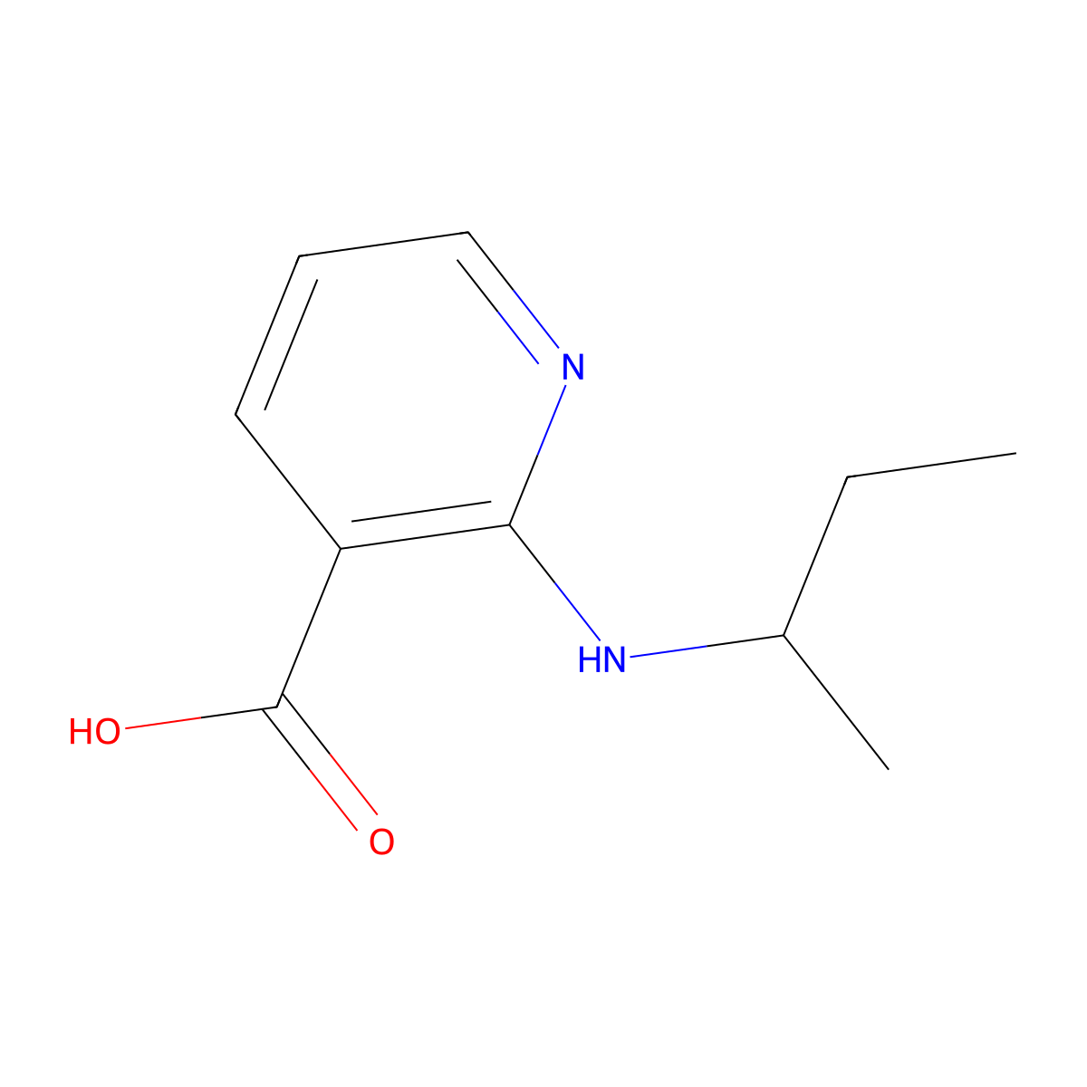 2-(Sec-butylamino)nicotinic acid molecular structure, CAS 1019388-18-1