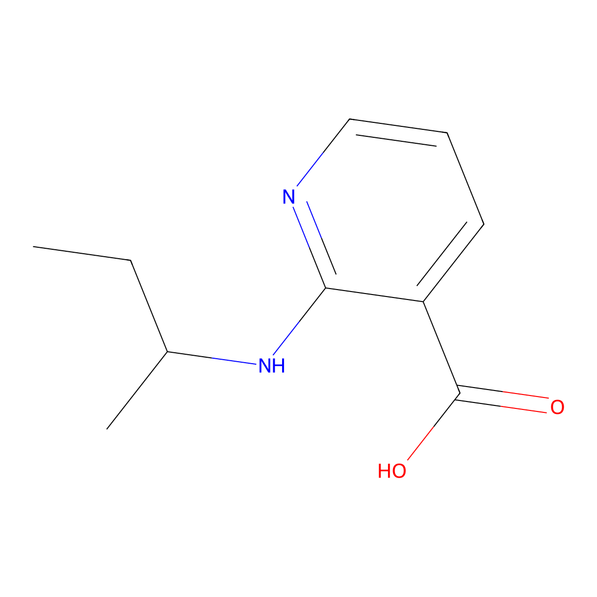 2-(Sec-butylamino)nicotinic acid molecular structure, CAS 1019388-18-1