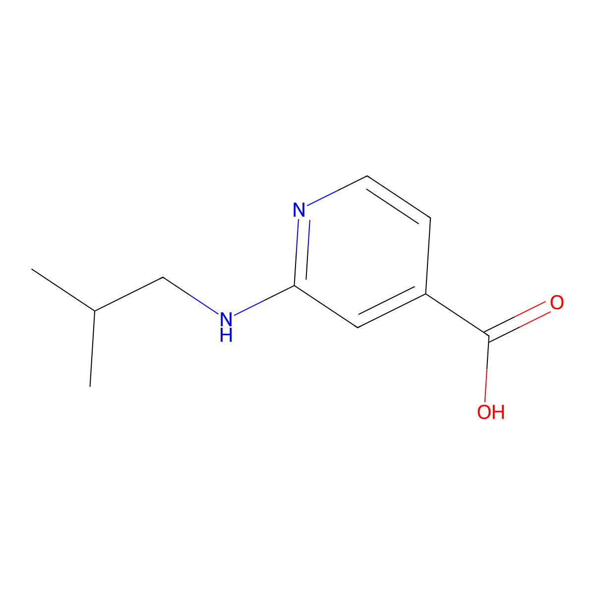 2-(Isobutylamino)isonicotinic acid molecular structure, CAS 1019388-25-0