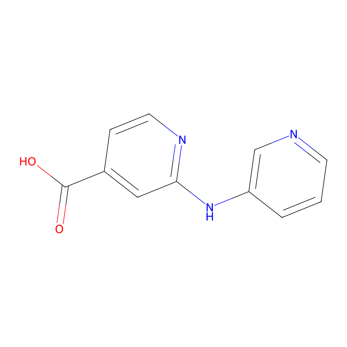 2-(Pyridin-3-ylamino)isonicotinic acid molecular structure, CAS 1019388-92-1