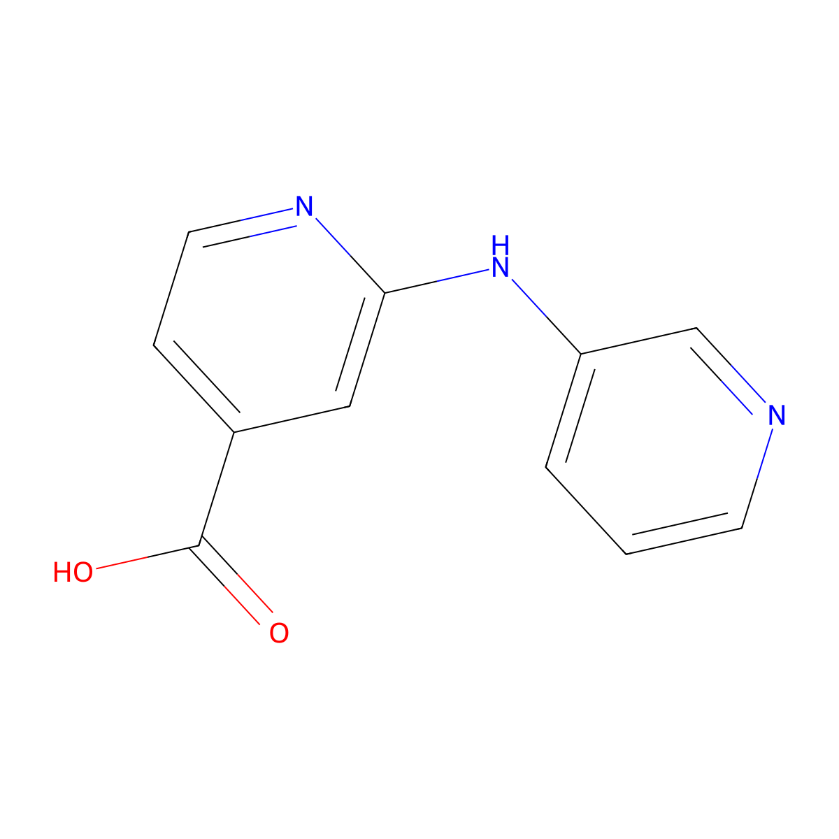 2-(Pyridin-3-ylamino)isonicotinic acid molecular structure, CAS 1019388-92-1