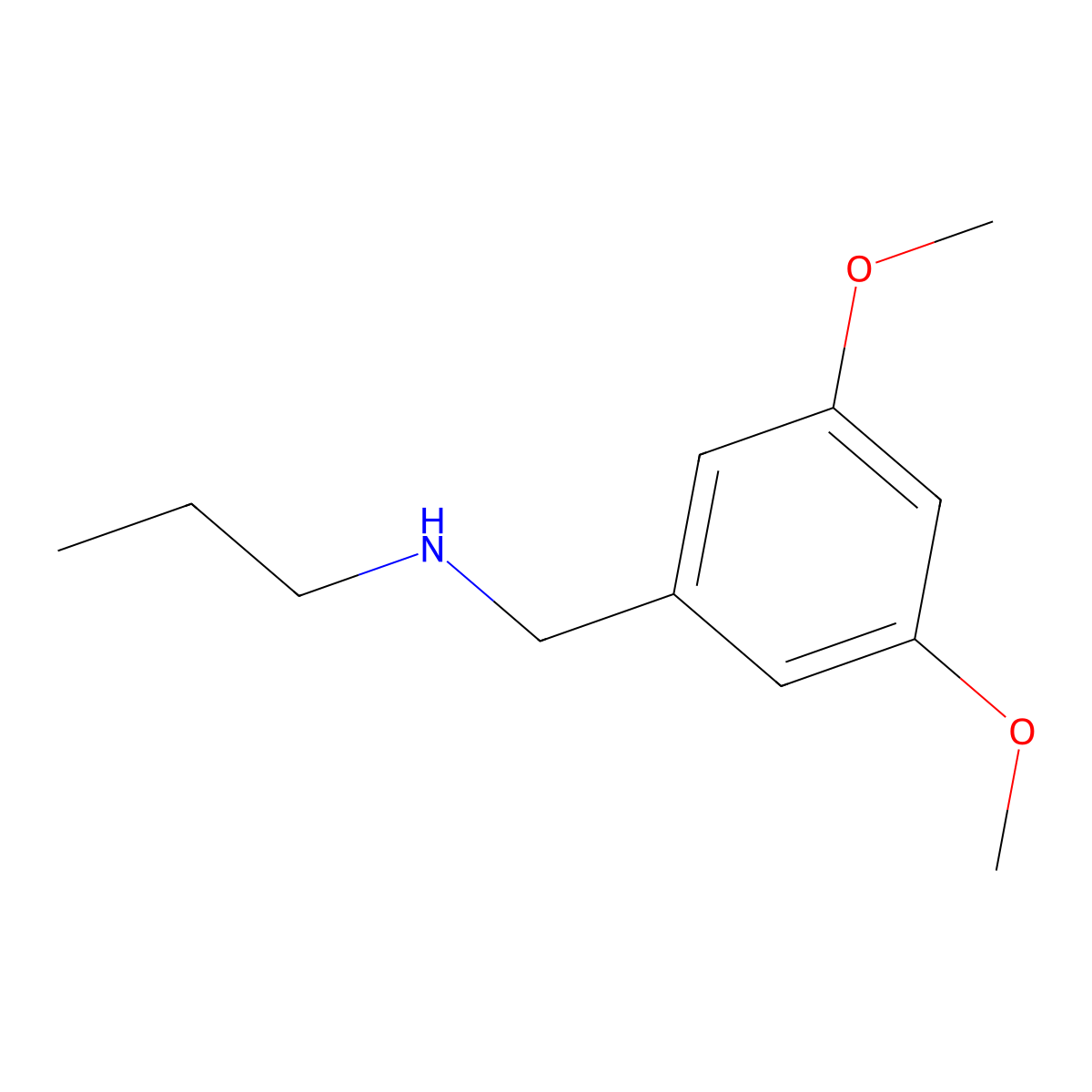 [(3,5-Dimethoxyphenyl)methyl](propyl)amine molecular structure, CAS 1019389-60-6