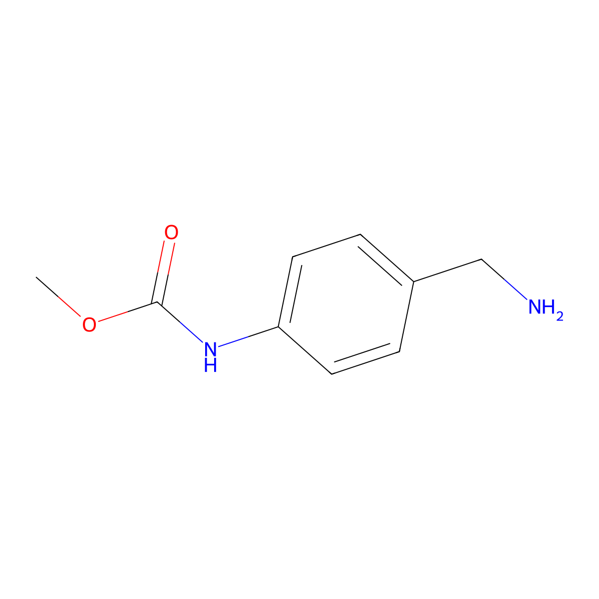 Methyl N-[4-(aminomethyl)phenyl]carbamate molecular structure, CAS 1019390-39-6