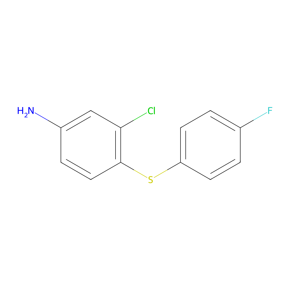 3-Chloro-4-[(4-fluorophenyl)thio]benzenamine molecular structure, CAS 1019390-96-5