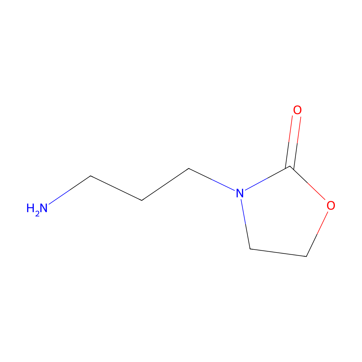 3-(3-Aminopropyl)-1,3-oxazolidin-2-one molecular structure, CAS 1019391-02-6