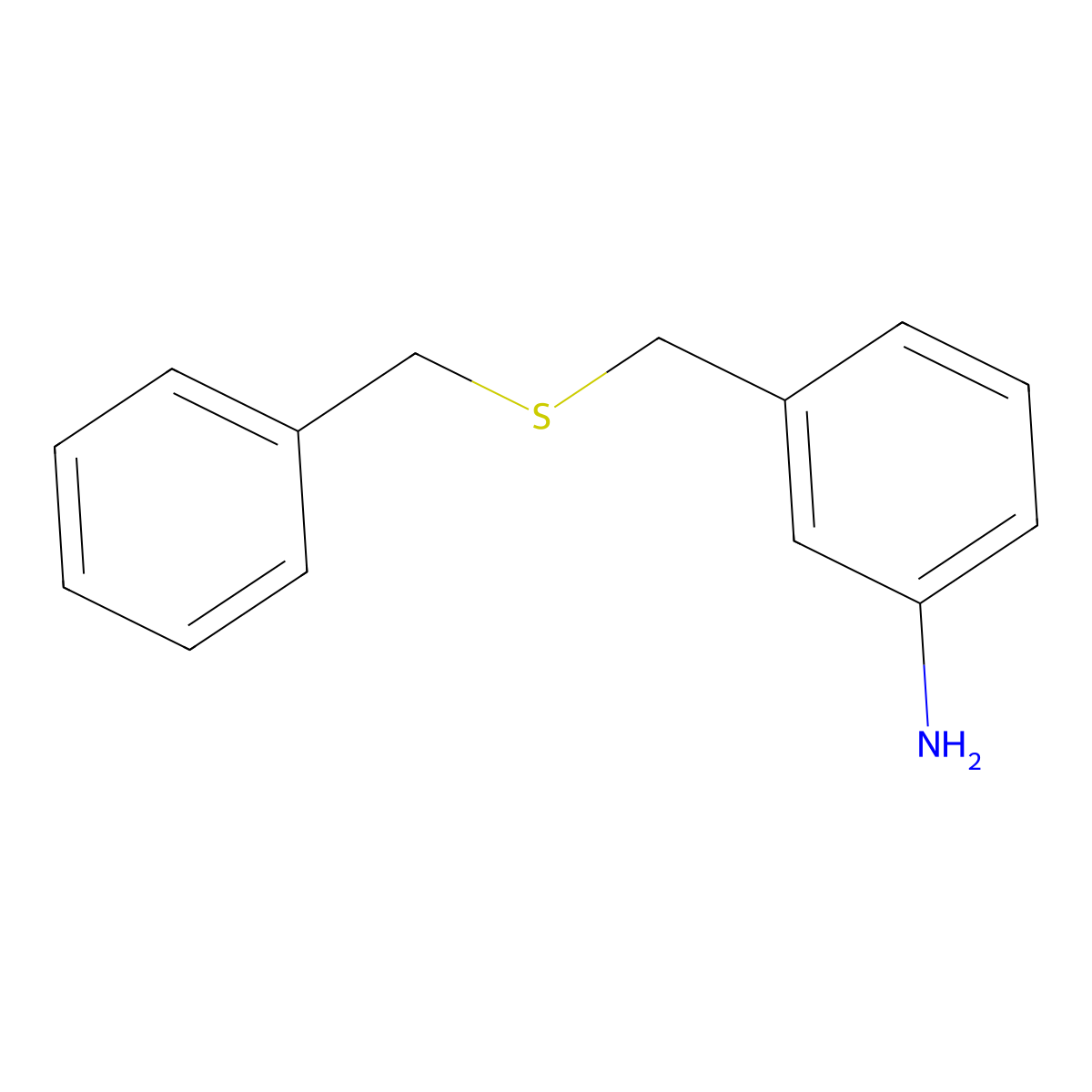 3-[(Benzylsulfanyl)methyl]aniline molecular structure, CAS 1019394-69-4