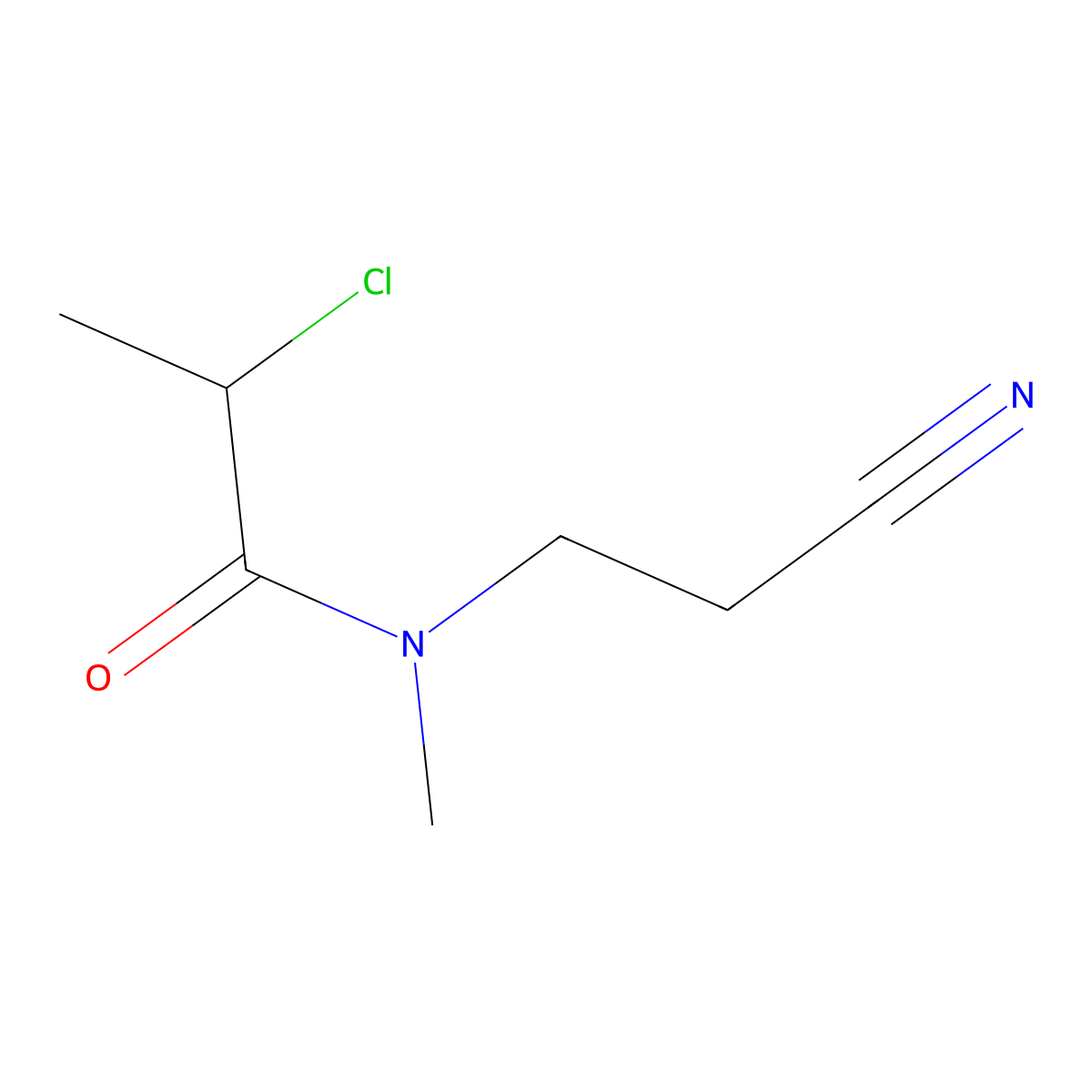 2-chloro-N-(2-cyanoethyl)-N-methylpropanamide molecular structure, CAS 1019394-83-2