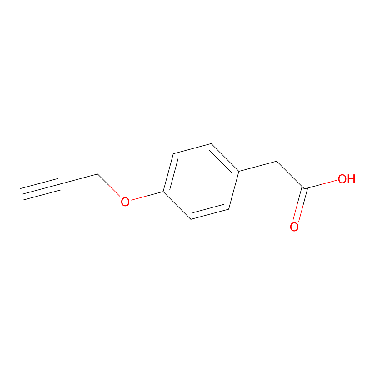2-[4-(Prop-2-yn-1-yloxy)phenyl]aceticacid molecular structure, CAS 1019395-99-3