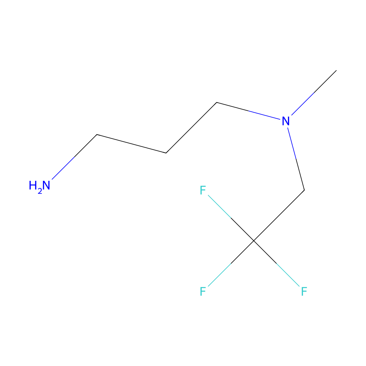 (3-Aminopropyl)(methyl)(2,2,2-trifluoroethyl)amine molecular structure, CAS 1019397-28-4