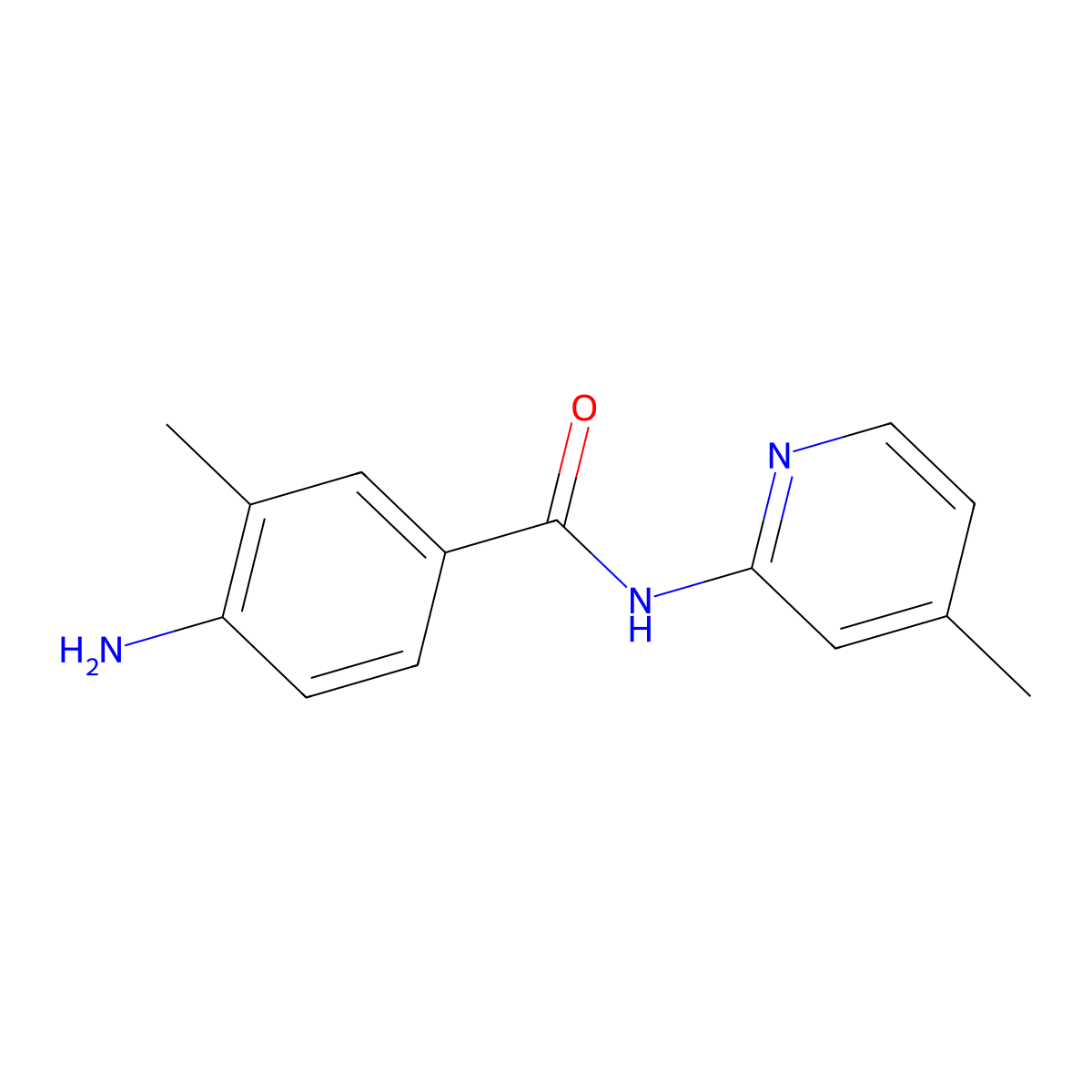 4-Amino-3-methyl-N-(4-methyl-2-pyridyl)benzamide molecular structure, CAS 1019398-78-7