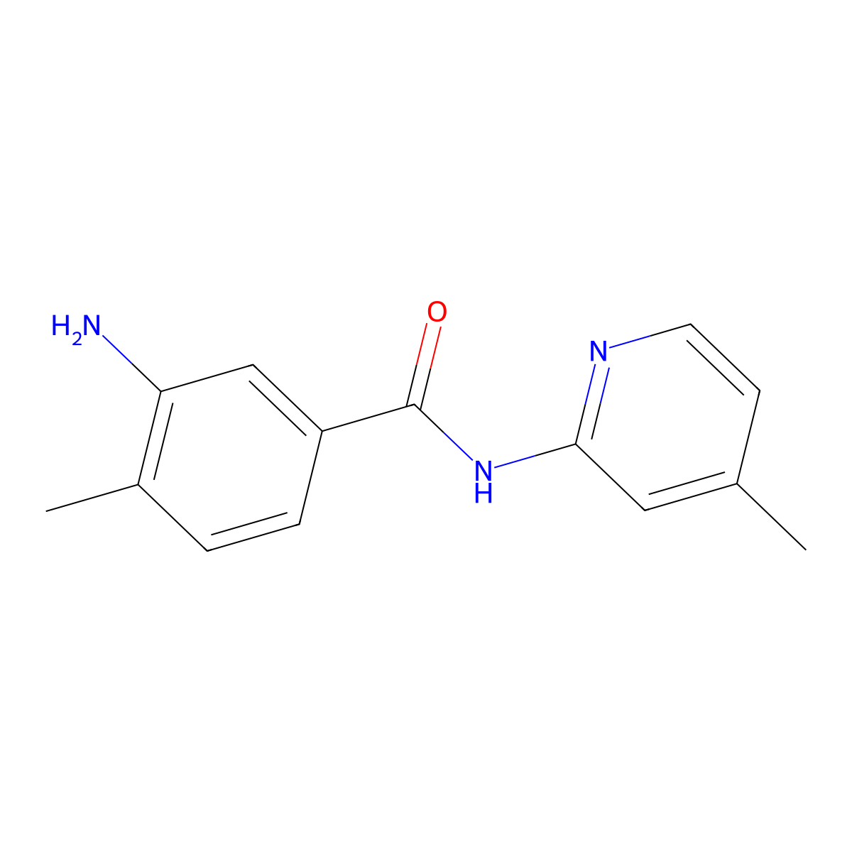 3-Amino-4-methyl-N-(4-methyl-2-pyridyl)benzamide molecular structure, CAS 1019398-93-6