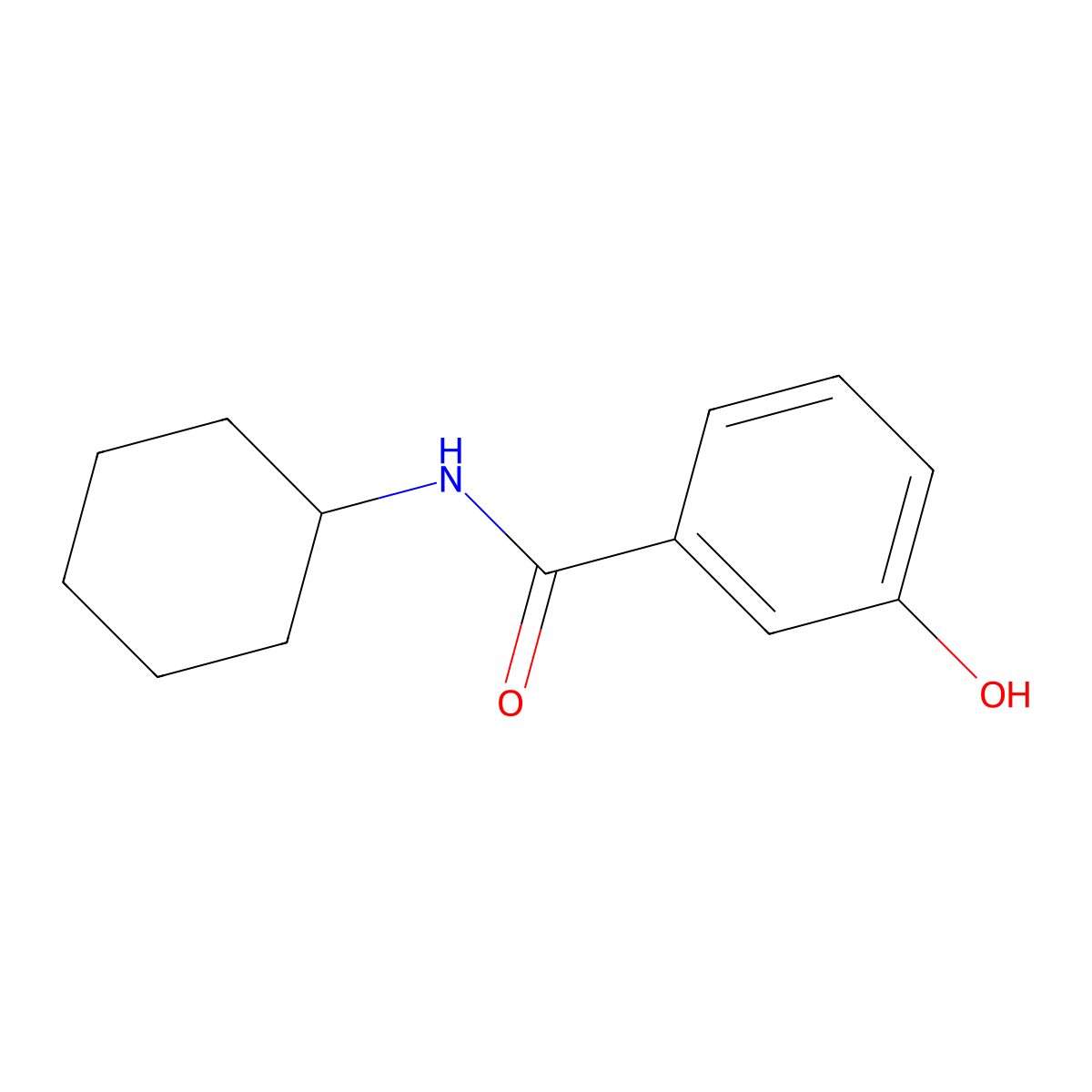 N-cyclohexyl-3-hydroxybenzamide molecular structure, CAS 1019401-03-6