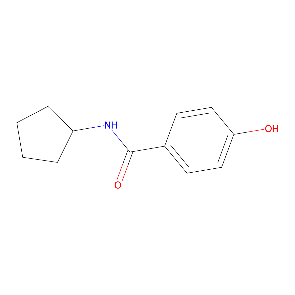 N-cyclopentyl-4-hydroxybenzamide molecular structure, CAS 1019403-15-6