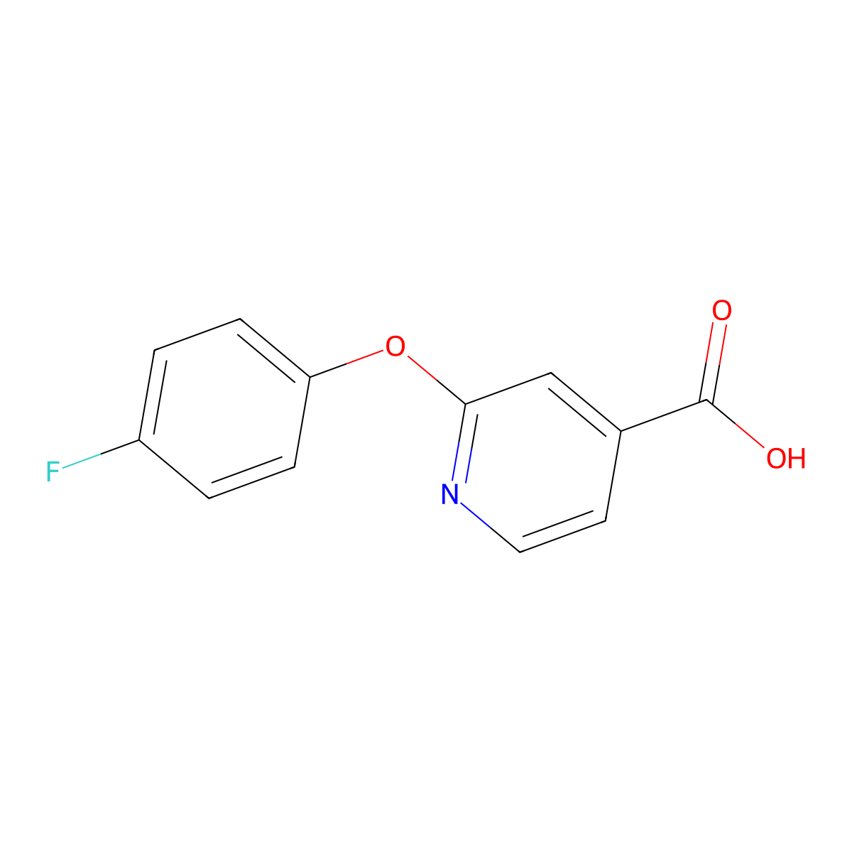 2-(4-Fluorophenoxy)-4-pyridinecarboxylic acid molecular structure, CAS 1019403-94-1