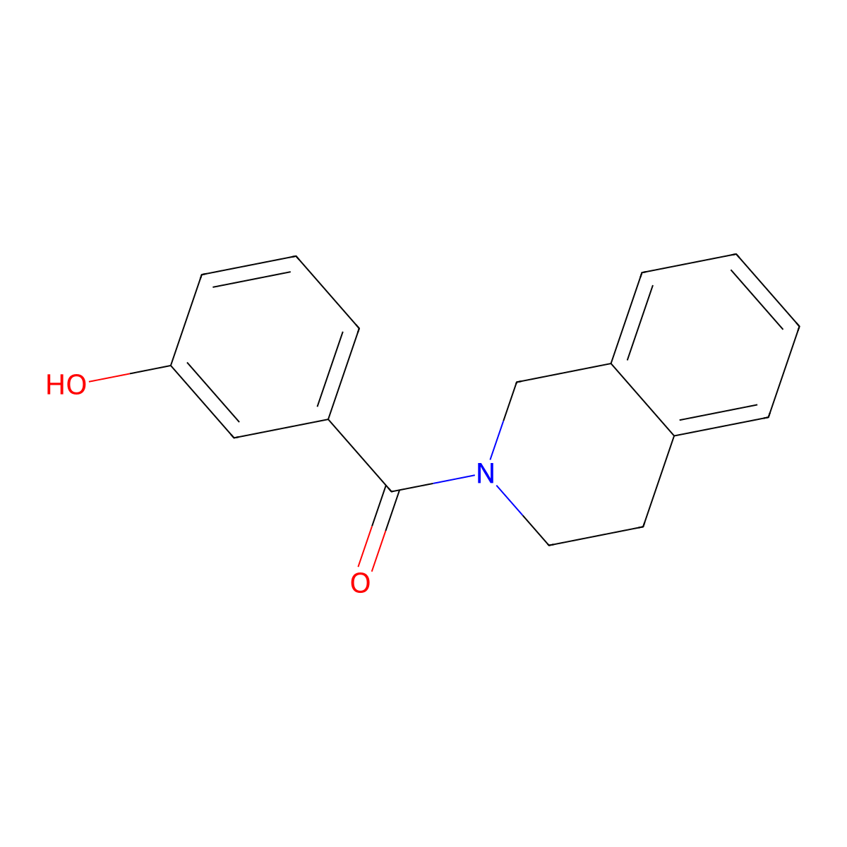 3-(1,2,3,4-Tetrahydroisoquinoline-2-carbonyl)phenol molecular structure, CAS 1019438-49-3