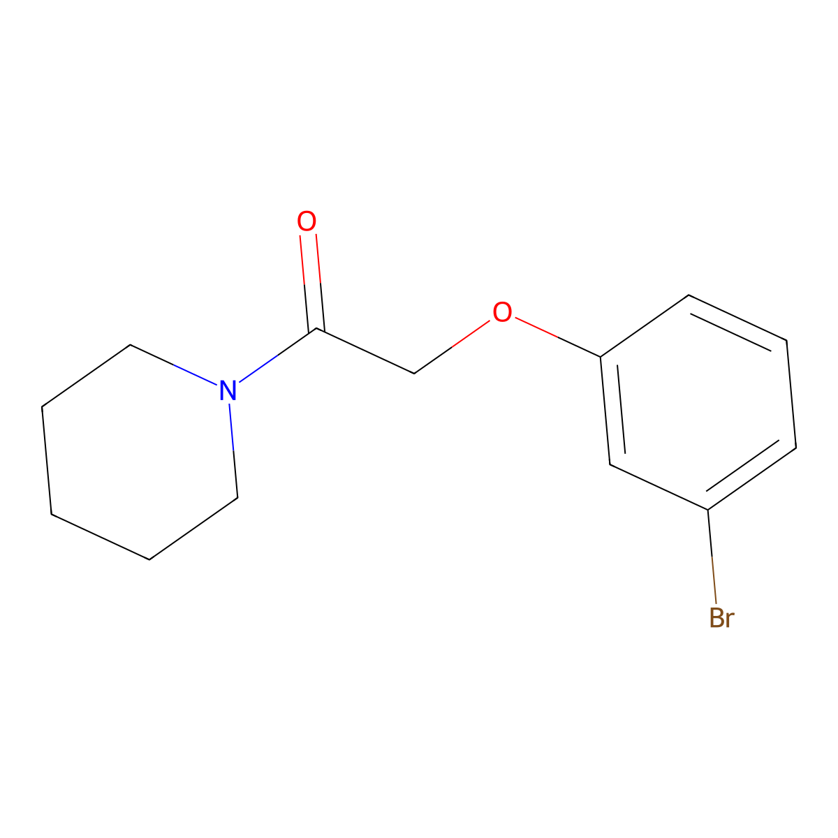 2-(3-Bromophenoxy)-1-(piperidin-1-YL)ethanone molecular structure, CAS 1019438-89-1