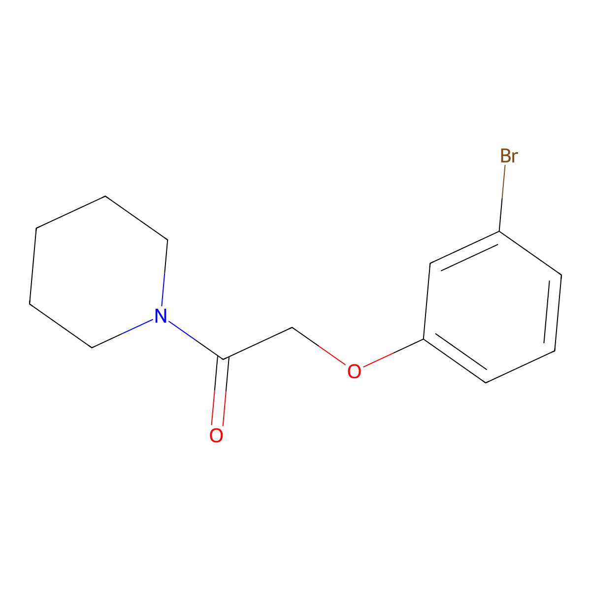 2-(3-Bromophenoxy)-1-(piperidin-1-YL)ethanone molecular structure, CAS 1019438-89-1