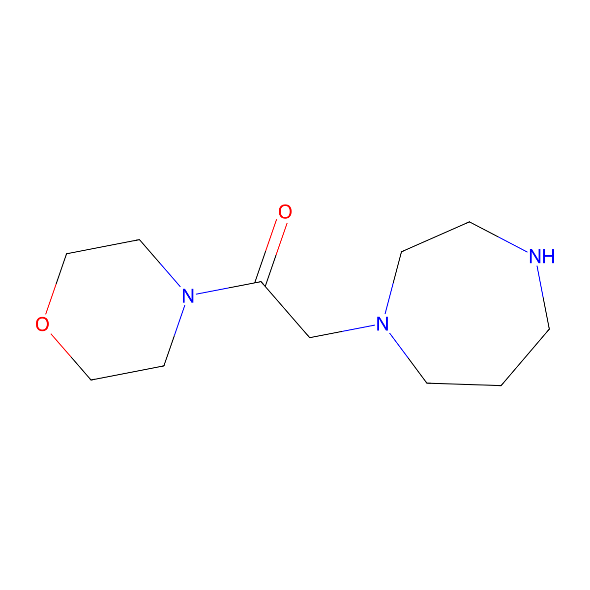 2-(1,4-Diazepan-1-yl)-1-morpholinoethanone molecular structure, CAS 1019438-91-5