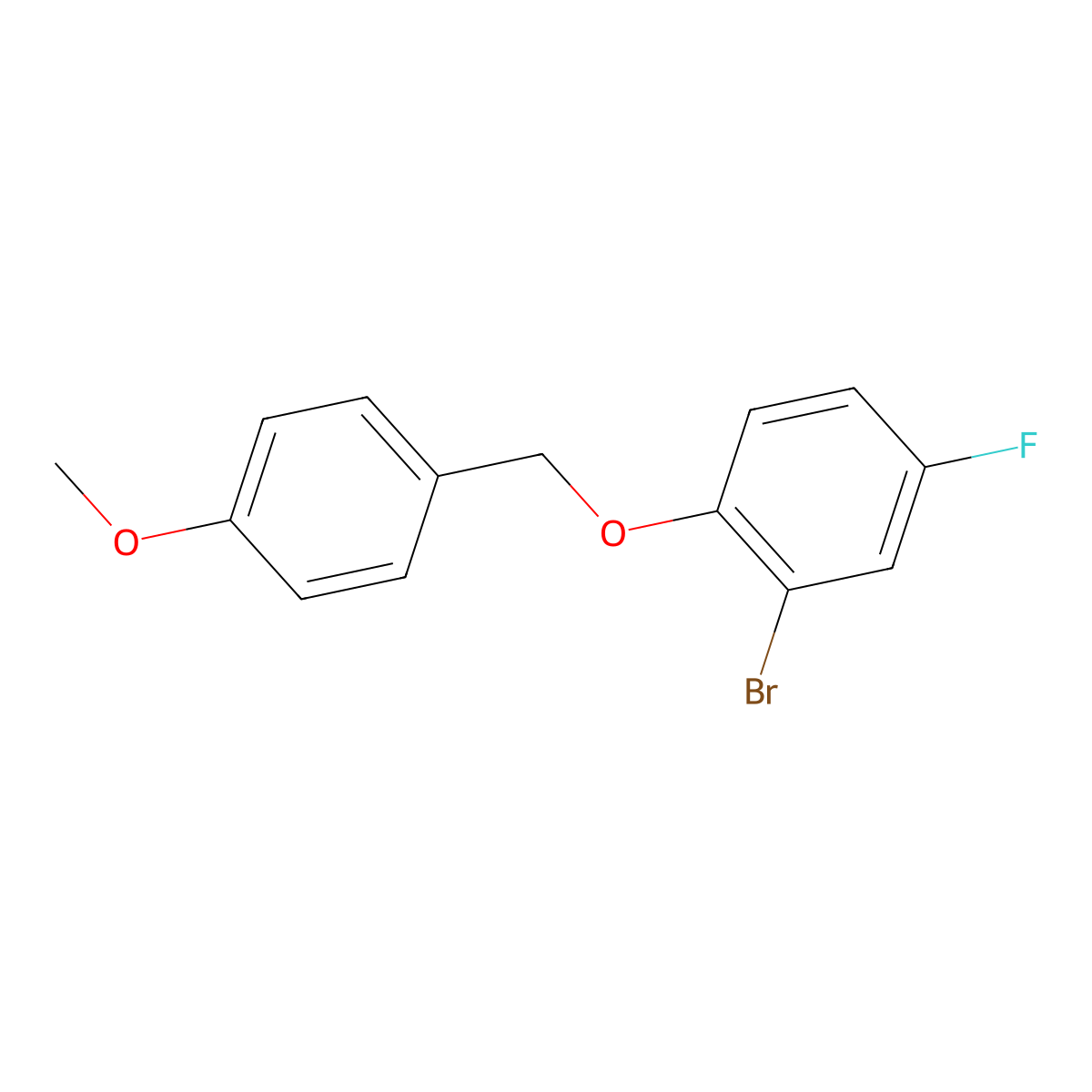 2-Bromo-4-fluoro-1-((4-methoxybenzyl)oxy)benzene molecular structure, CAS 1019441-67-8