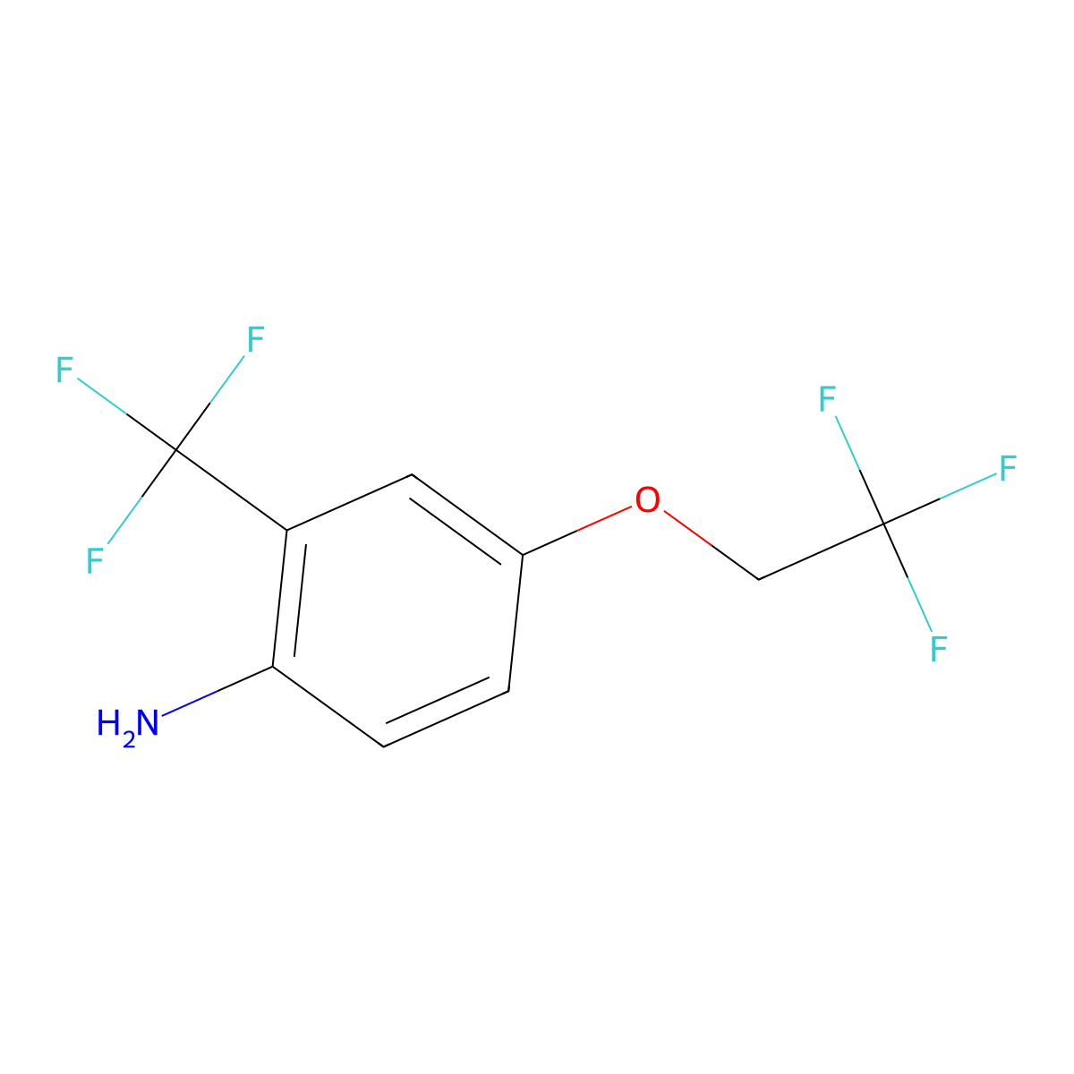 4-(2,2,2-Trifluoroethoxy)-2-trifluoromethylphenylamine molecular structure, CAS 1019441-72-5