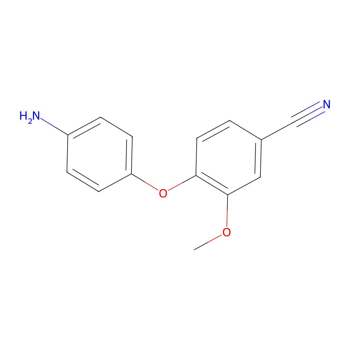 4-(4-Aminophenoxy)-3-methoxybenzonitrile molecular structure, CAS 1019441-94-1