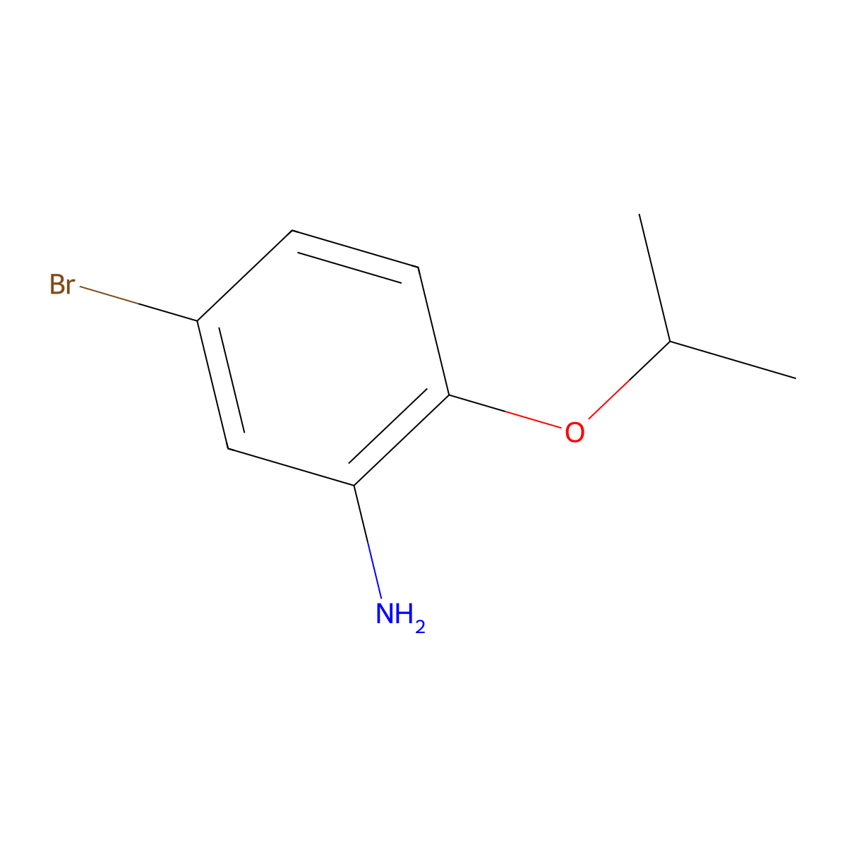 5-Bromo-2-isopropoxyaniline molecular structure, CAS 1019442-22-8